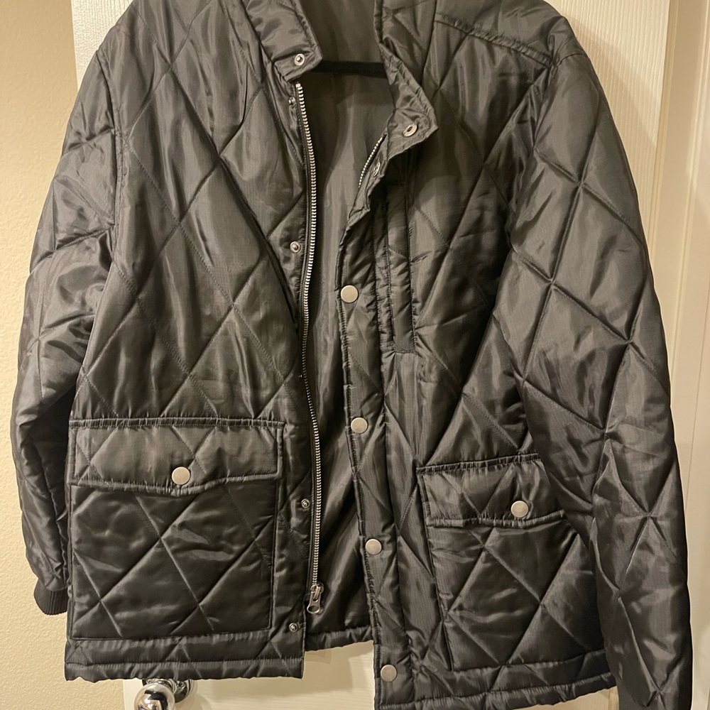 Men's Quilted Black Puffer Jacket